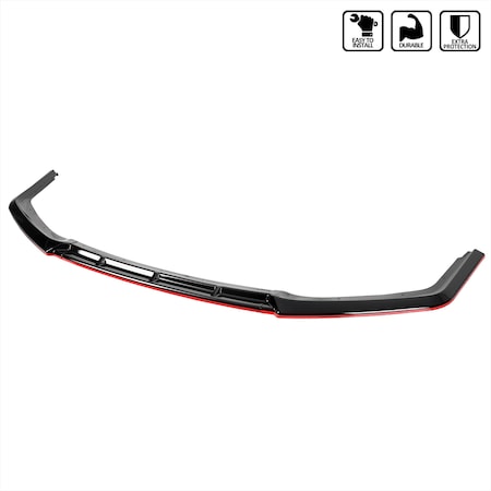 Spec-D Tuning 17-21 Honda Civic Hatchback Front Bumper Lip LPF-CV175GB-RD-PQ